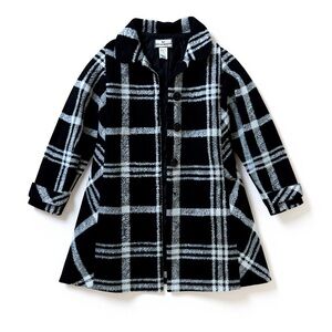 Vintage American Widgeon Plaid Pea Coat Girls 10